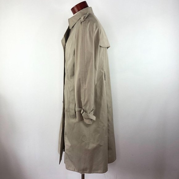 Vtg London Fog Khaki Trench Coat  |  Mens 18 Reg - Picture 2 of 10